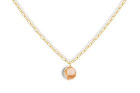 Cerita Rhodochrosite Necklace - Rhodochrosite & Gold