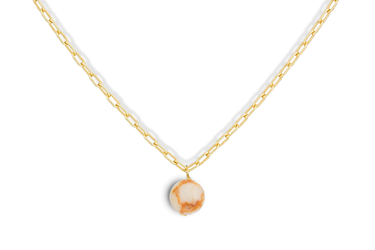 Cerita Rhodochrosite Necklace - Rhodochrosite & Gold