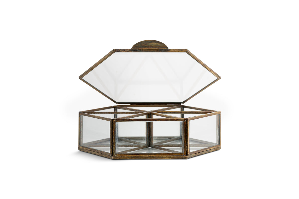 Sitara Jewellery Box - Antique Brass