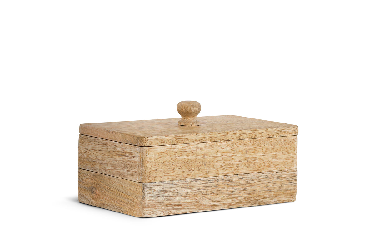 Chanya Mango Wood Jewellery Box - Natural
