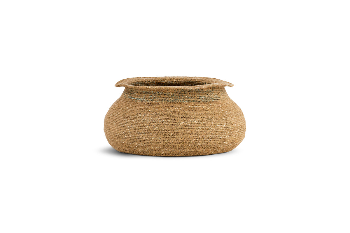 Rana Short Basket - Natural & Moss