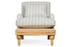 Abe Deconstructed Linen Armchair - Stripe - Natural