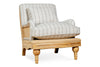 Abe Deconstructed Linen Armchair - Stripe - Natural