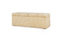 Aranya Cotton & Jute Upholstered Storage Bench - Natural