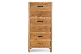 Iya Reclaimed Wood Tall Boy Chest of Drawers - Natural