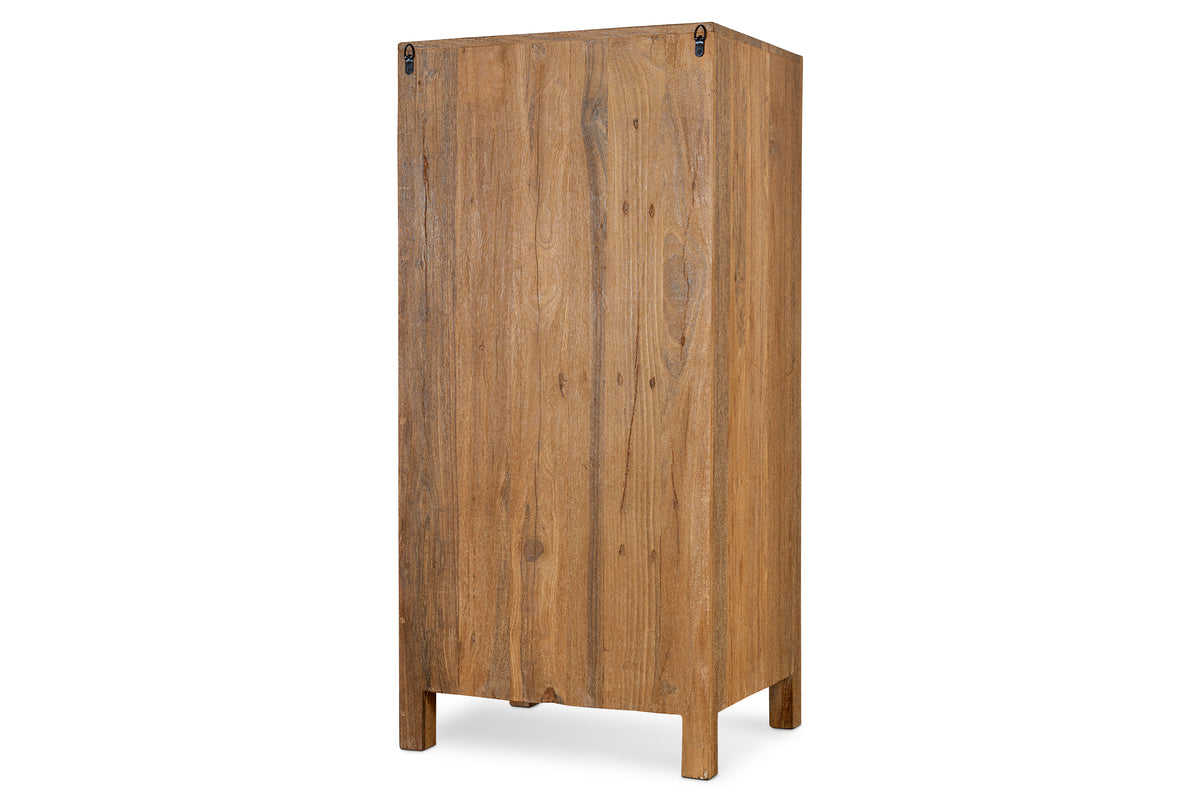 Iya Reclaimed Wood Tall Boy Chest of Drawers - Natural