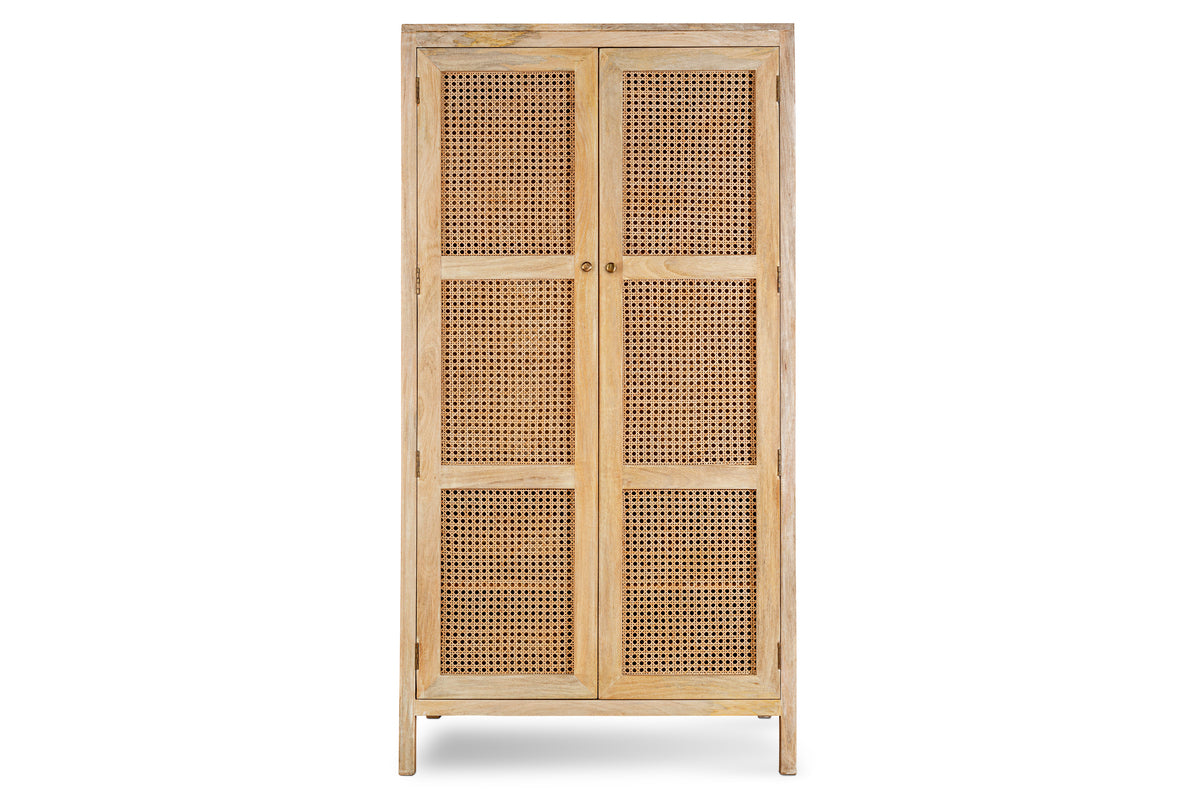 Kanz Mango Wood Wardobe - Natural