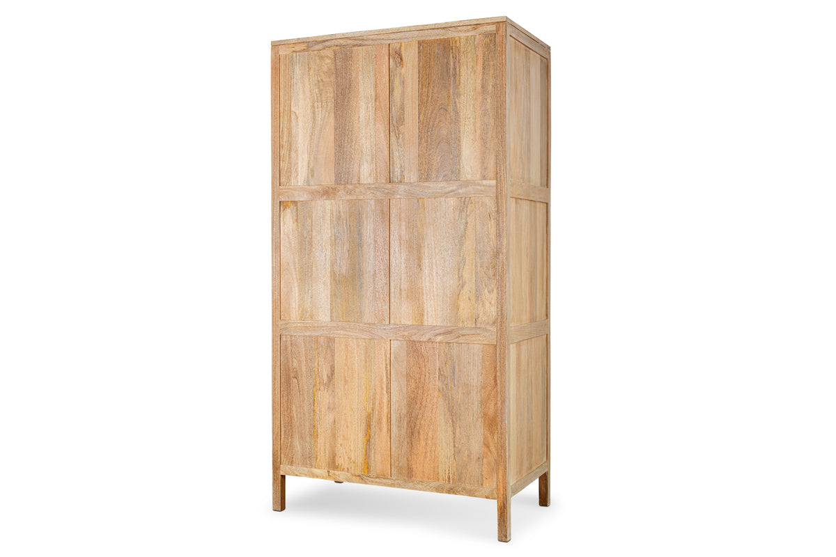 Kanz Mango Wood Wardobe - Natural