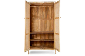 Kanz Mango Wood Wardobe - Natural