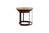 Nisha Carved Reclaimed Wood & Iron Nesting Side Tables - Natural