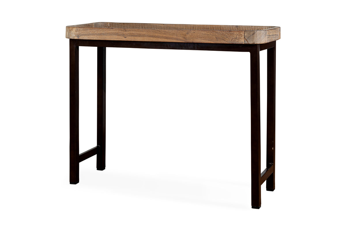 Nisha Reclaimed Wood & Iron Console Table - Natural