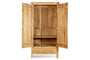 Vivan Grooved Wardrobe - Natural