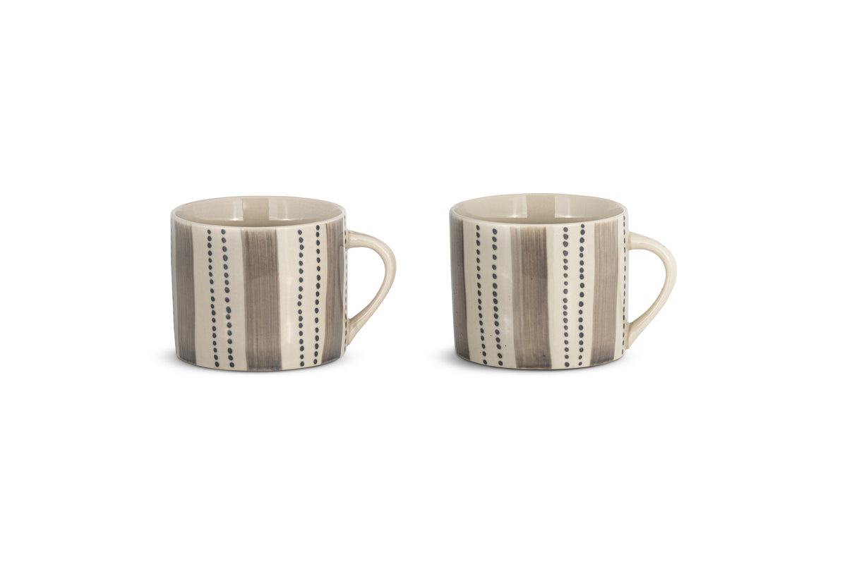 Patthar Mug - Cream & Grey