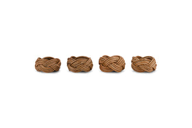 Bersama Rattan Napkin Rings - Natural - (Set of 4)