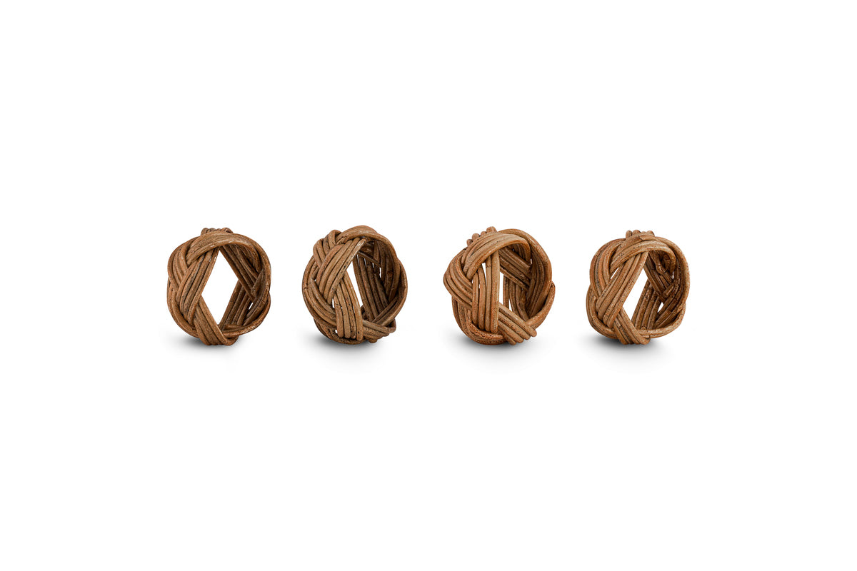 Bersama Rattan Napkin Rings - Natural - (Set of 4)