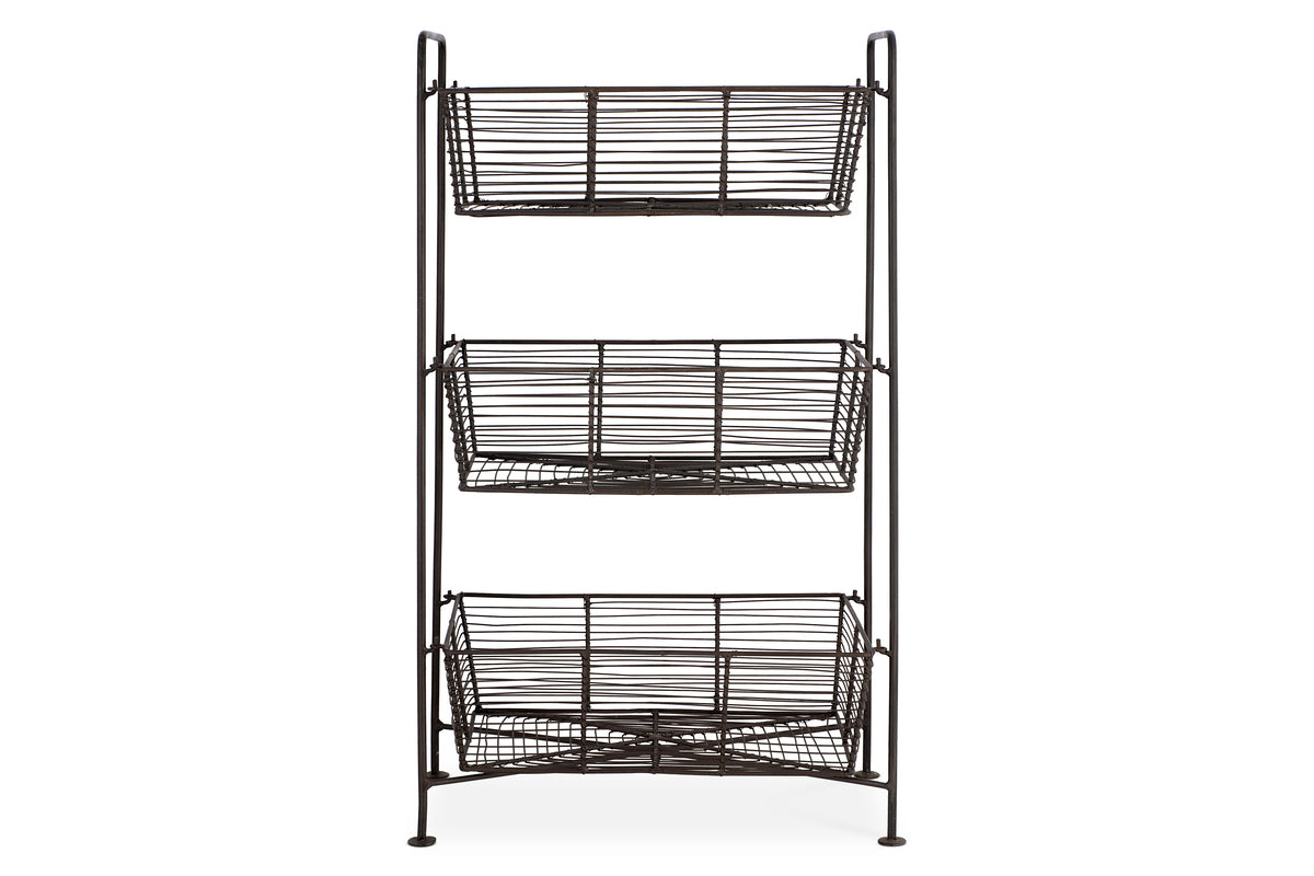 Inkollu Three Tier Storage Stand - Antiqued Brass