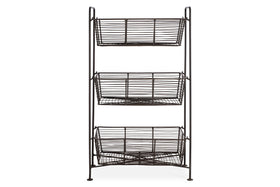 Inkollu Three Tier Storage Stand - Antiqued Brass