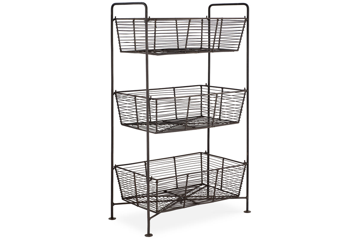 Inkollu Three Tier Storage Stand - Antiqued Brass