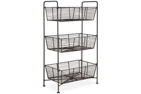 Inkollu Three Tier Storage Stand - Antiqued Brass