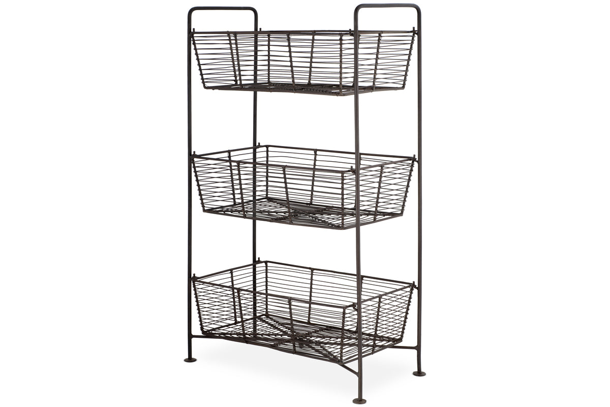 Inkollu Three Tier Storage Stand - Antiqued Brass