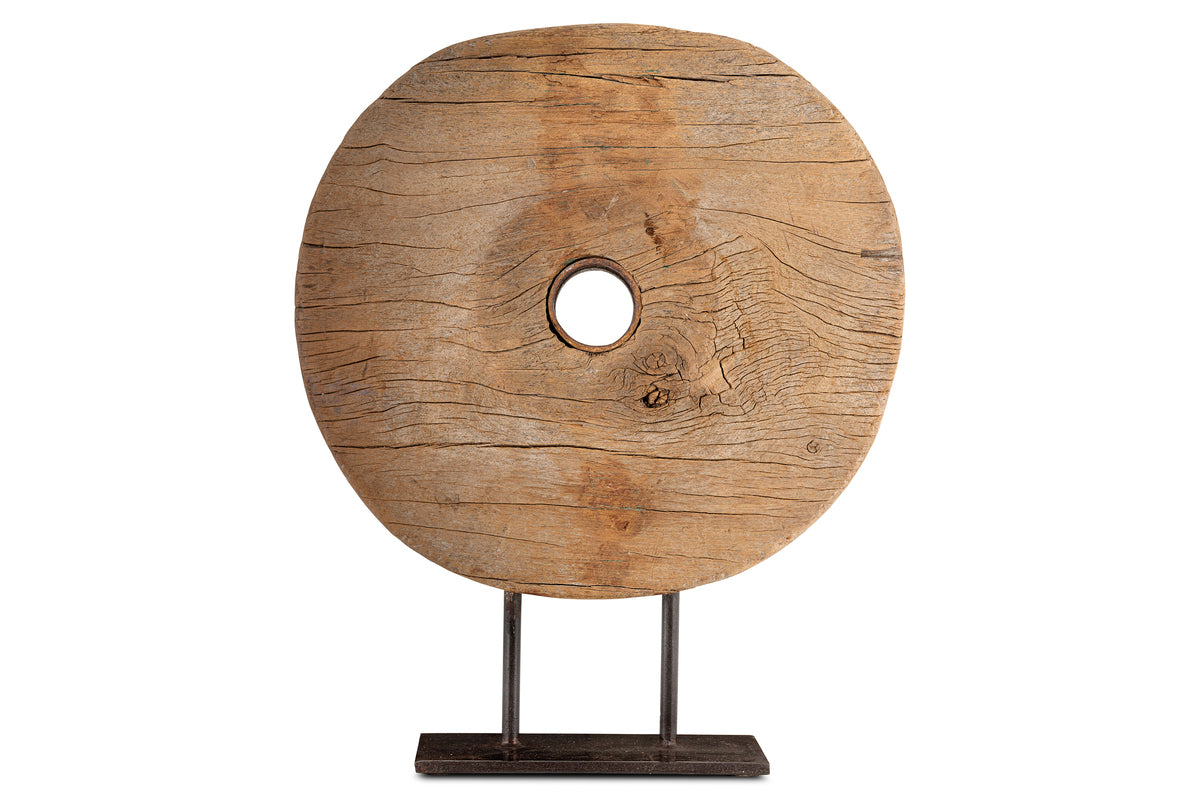 Cala Reclaimed Wood Objet on Stand - Natural