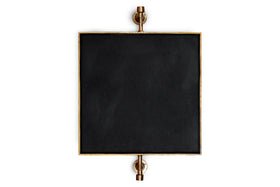 Visala Square Swivel Wall Mirror - Antique Brass - Square