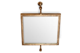 Visala Square Swivel Wall Mirror - Antique Brass - Square