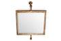 Visala Swivel Wall Mirror - Antique Brass