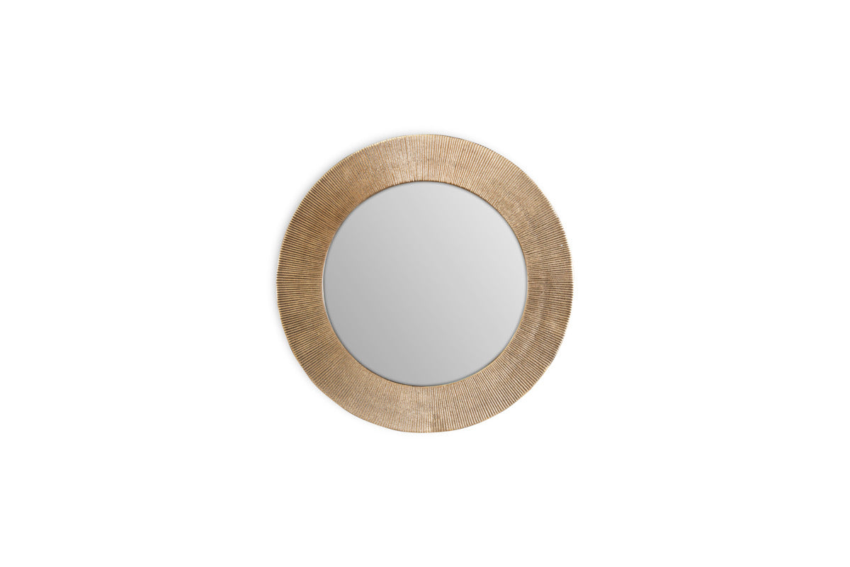 Putali Etched Mirror - Antique Brass
