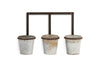Tukana Triple Wall Hung Planter - Zinc