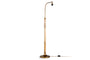 Kera Wood & Metal Floor Lamp - Antique Brass & Natural