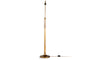 Kera Wood & Metal Floor Lamp - Antique Brass & Natural