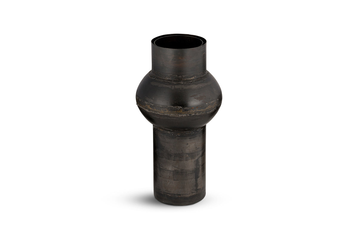 Endo Reclaimed Iron Vase - Aged Black