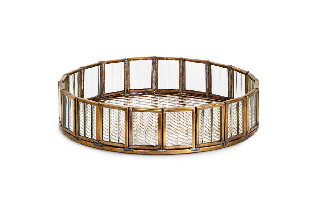 Ruaka Glass Vanity Tray - Brass