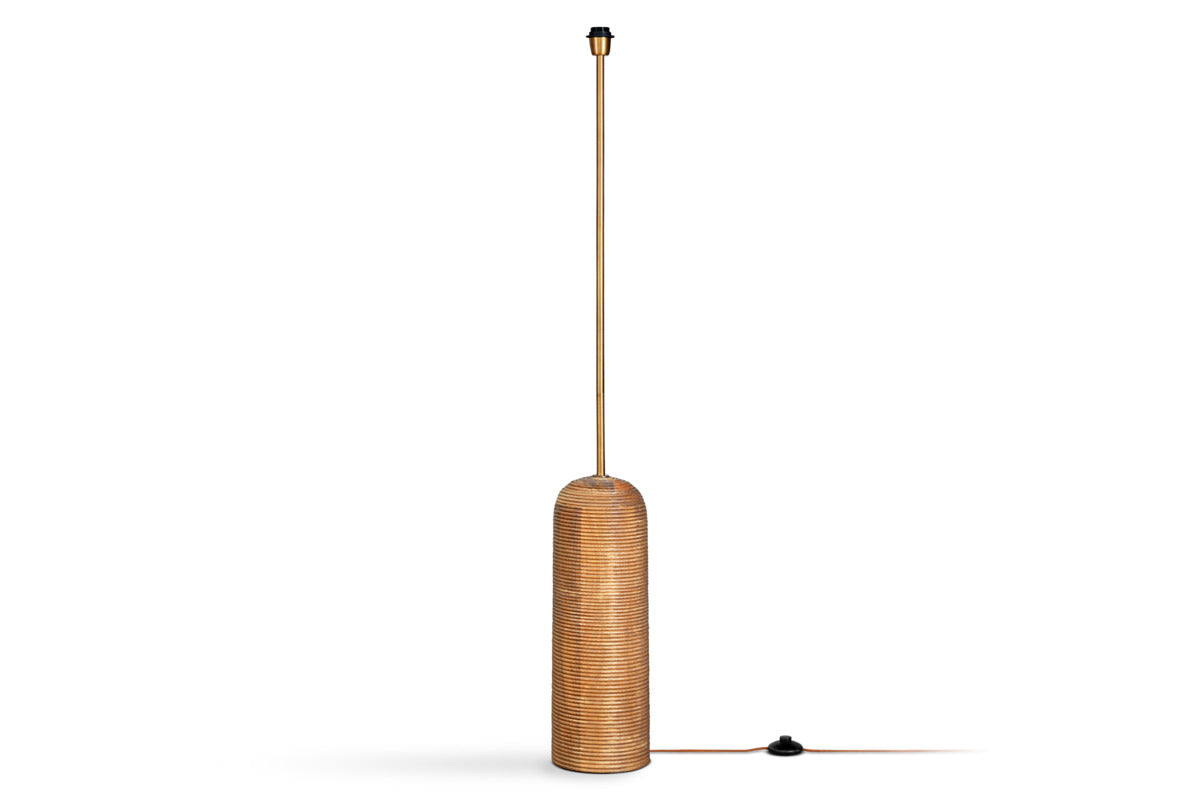 Agua Grooved Floor Lamp - Natural