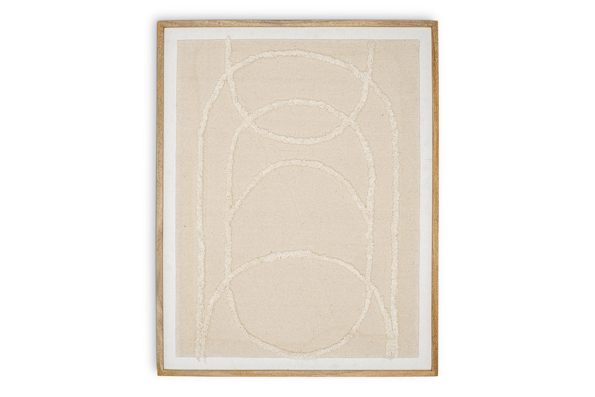 Mauri Frayed Wall Art - Neutral