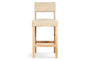 Zoha Cotton & Jute Upholstered Counter Chair - Natural