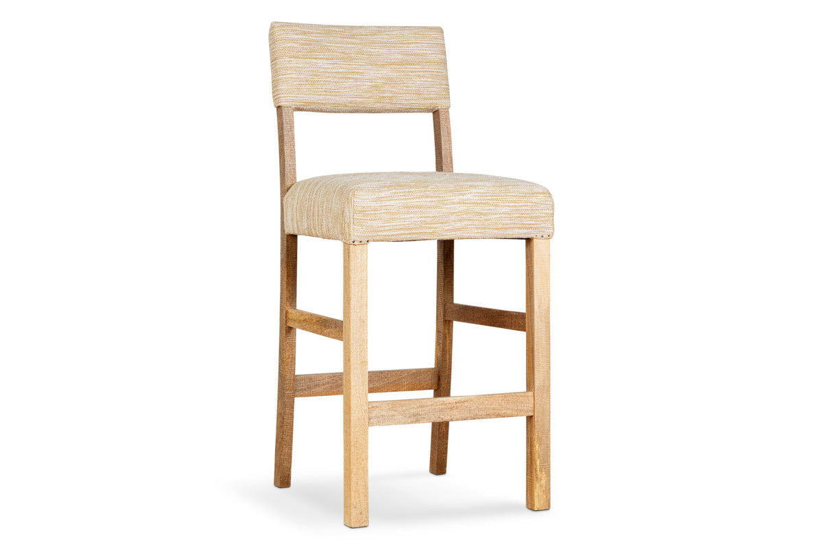 Zoha Cotton & Jute Upholstered Counter Chair - Natural