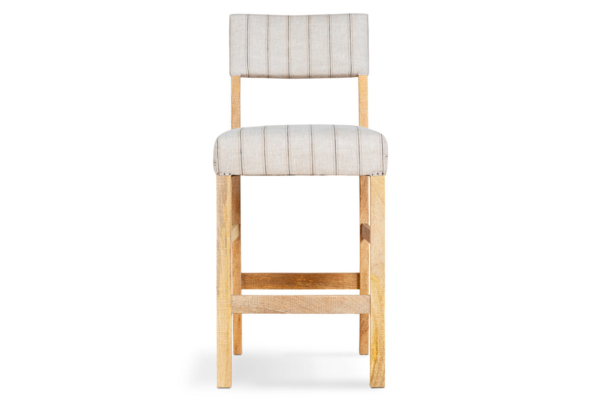 Nidhi Linen Upholstered Counter Chair - Natural