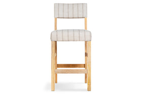 Nidhi Linen Upholstered Counter Chair - Natural
