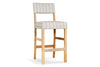 Nidhi Linen Upholstered Counter Chair - Natural