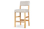 Nidhi Linen Upholstered Counter Chair - Natural
