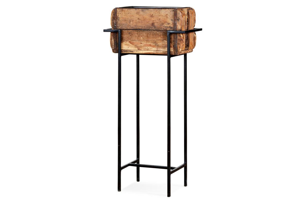 Amazzi Indoor Planter Stand - Natural & Black