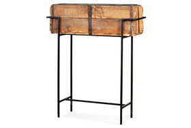 Amazzi Indoor Planter Stand - Natural & Black