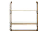 Karura Wall Shelves with Towel Rail - Antique Brass