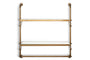 Karura Wall Shelves with Towel Rail - Antique Brass
