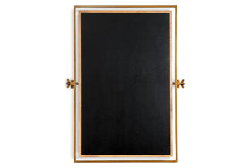 Mar Swivel Wall Mirror - Antique Brass & Natural
