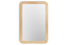 Vivan Rectangular Grooved Wood Mirror - Natural