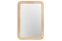 Vivan Rectangular Grooved Wood Mirror - Natural