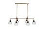 Kakira Chandelier Pendant - Antique Brass & Clear